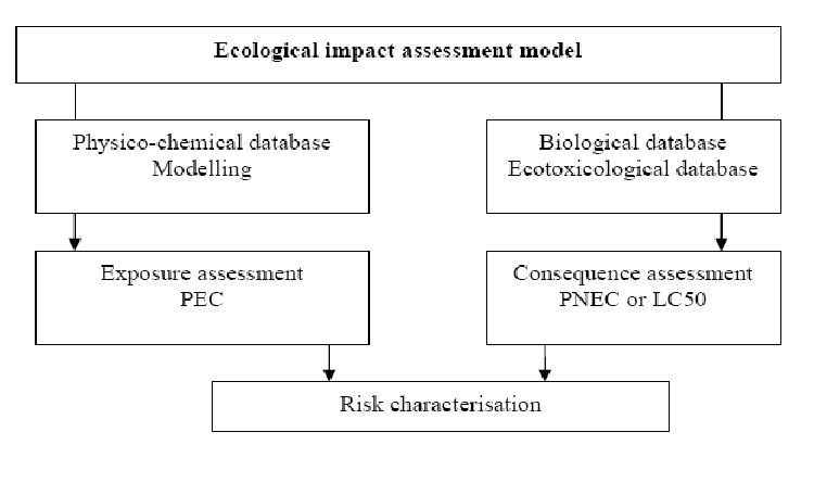 Schematic representation of the ecological impact assessment model