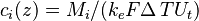 c_i(z)= M_i/(k_e F \Delta\,T U_t)