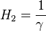H_2 ={1\over\gamma\,}