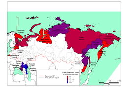 Figure 7. Distribution of coastal regions of the Russian Federation by the estimation on the comprehensive marine economic potential value